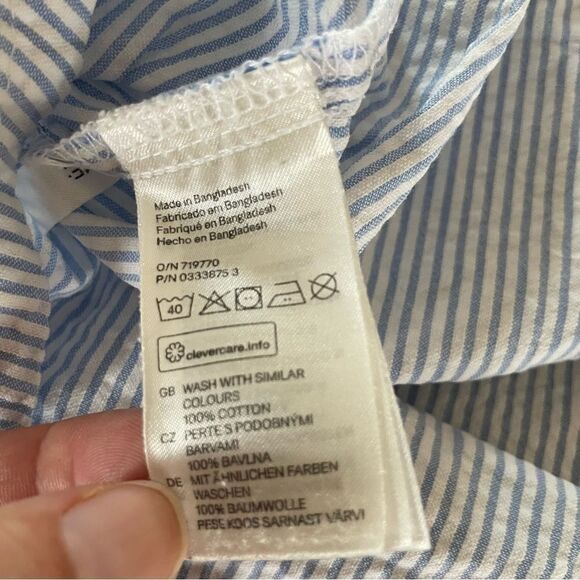 H&M/ L.O.G.G. Little Girl Striped Sleeveless Dress with Anchor Detail Size 6-7 - Picture 8 of 8